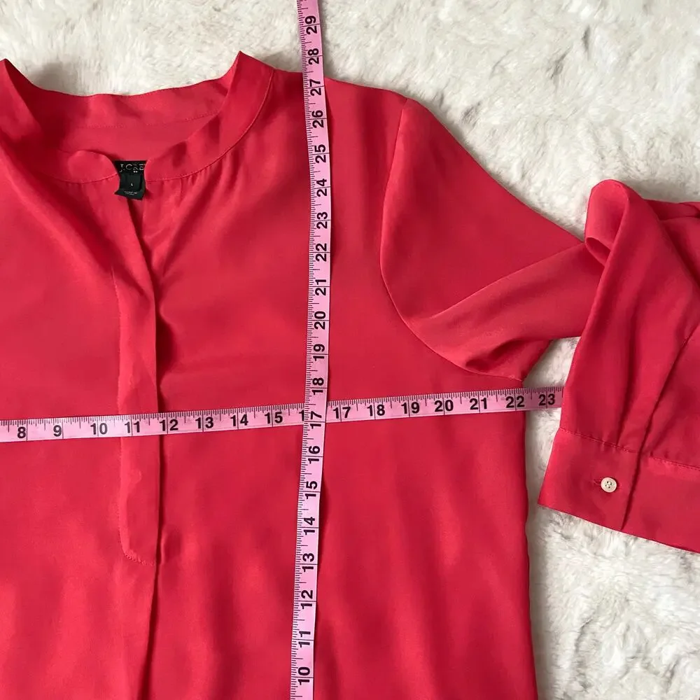 J. Crew Red Blouse Size Large